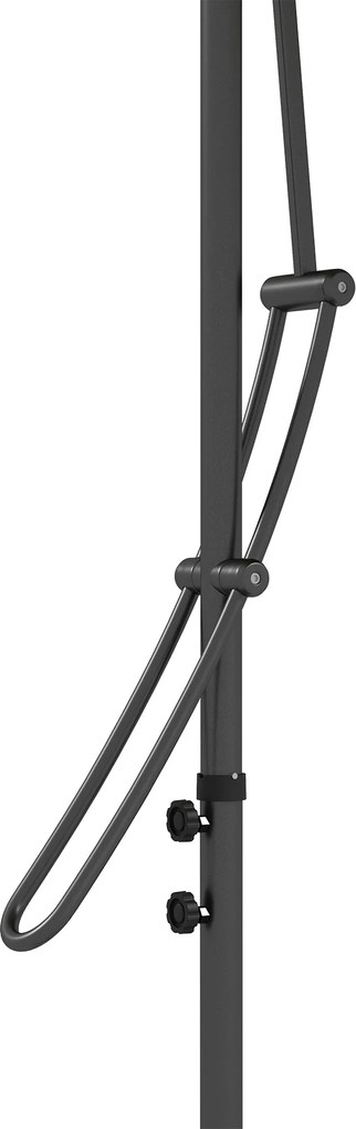 Outsunny Parasol ogrodowy, parasol z lampkami LED, modułem słonecznym, odporny na pogodę, z pokrowcem, Ø290 x 260 cm, Granatowy