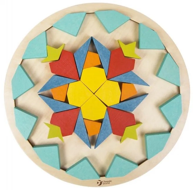 Classic world drewniane kolorowe klocki mandala