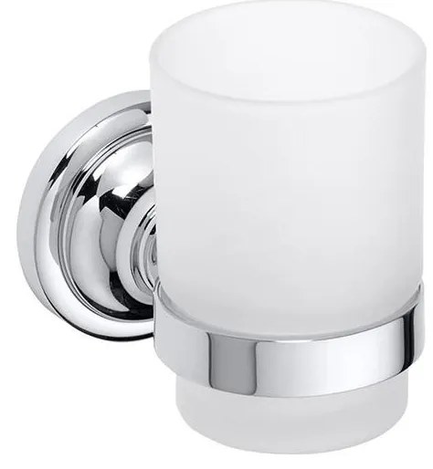 Uchwyt na szczoteczki 7x9,5 cm srebrny