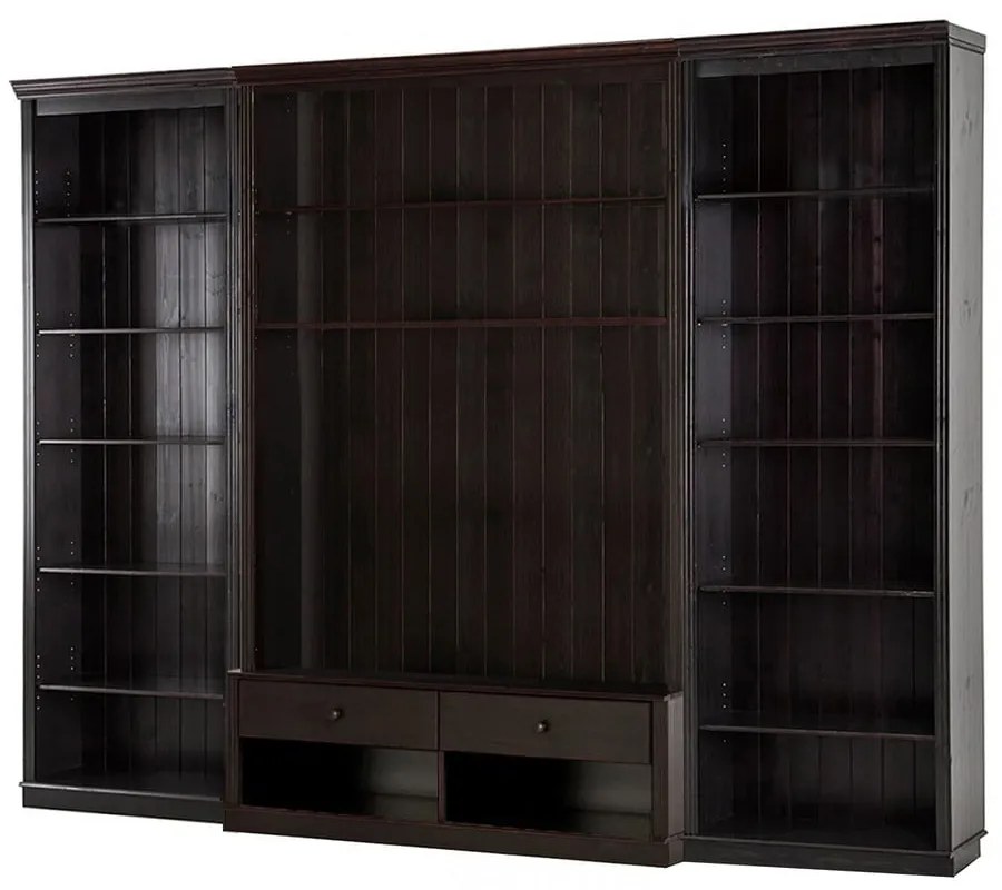 Brązowy zestaw pod TV z litego drewna sosnowego 288x223 cm Anita – Støraa