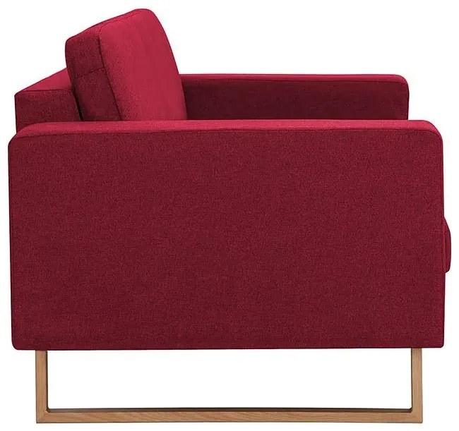 Elegancka trzyosobowa sofa Ladi 3x - czerwone wino