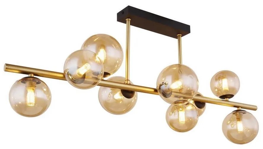 Globo 56135-9D - Lampa sufitowa RIHA 9xG9/3W/230V mosiądz