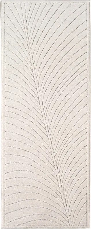 Dywan uniwersalny Nova 3D Liść kremowy 80 cm x 250 cm