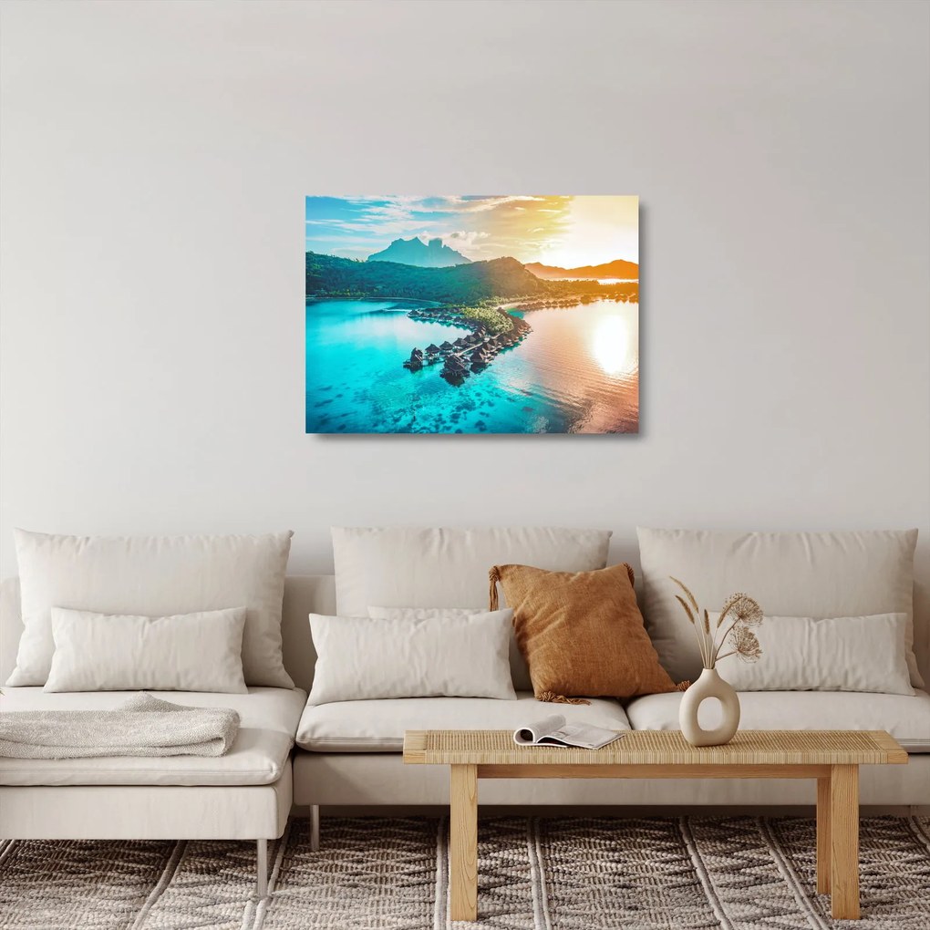 Obraz na szkle - Bora Bora (70x50 cm)