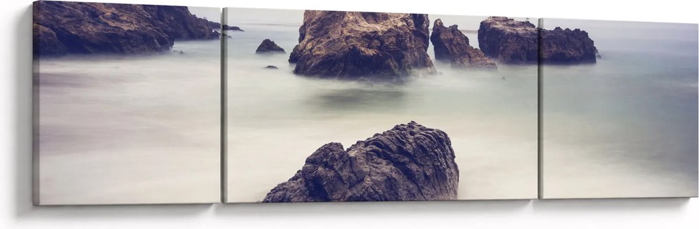Obraz klifów we mgle (170x50 cm)