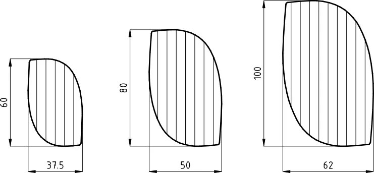 Stolik kawowy z drewna dębowego łezka P3 mały 60 cm