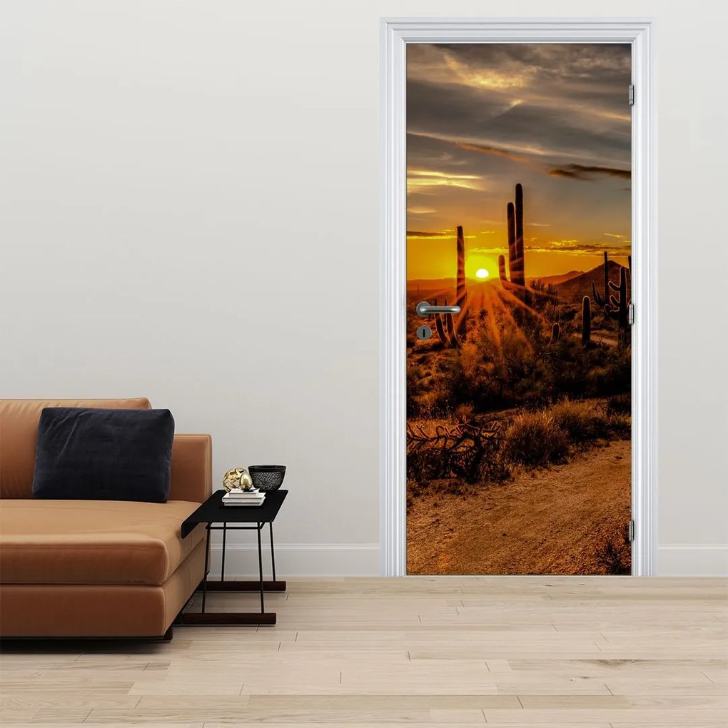 Fototapeta na drzwi - Koniec dnia na pustyni w Arizonie (95x205cm)