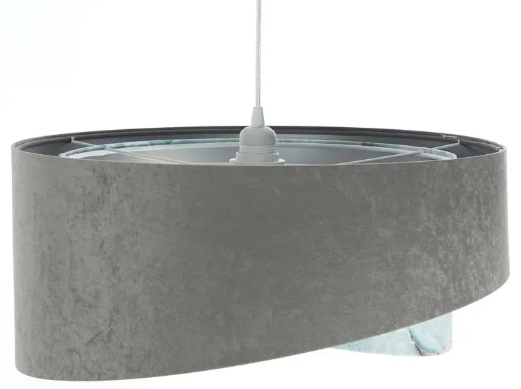 Szaro-niebieska lampa wisząca asymetryczna H7-B84