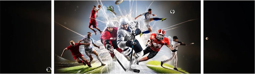 Obraz - Sportowcy (170x50 cm)