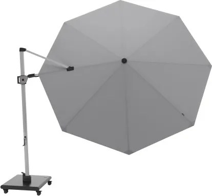 HYPERION 340 PRESTIGE – luksusowy huśtawkowy parasol ogrodowy z bocznym drążkiem : Kolor parasola - Jasnoszary