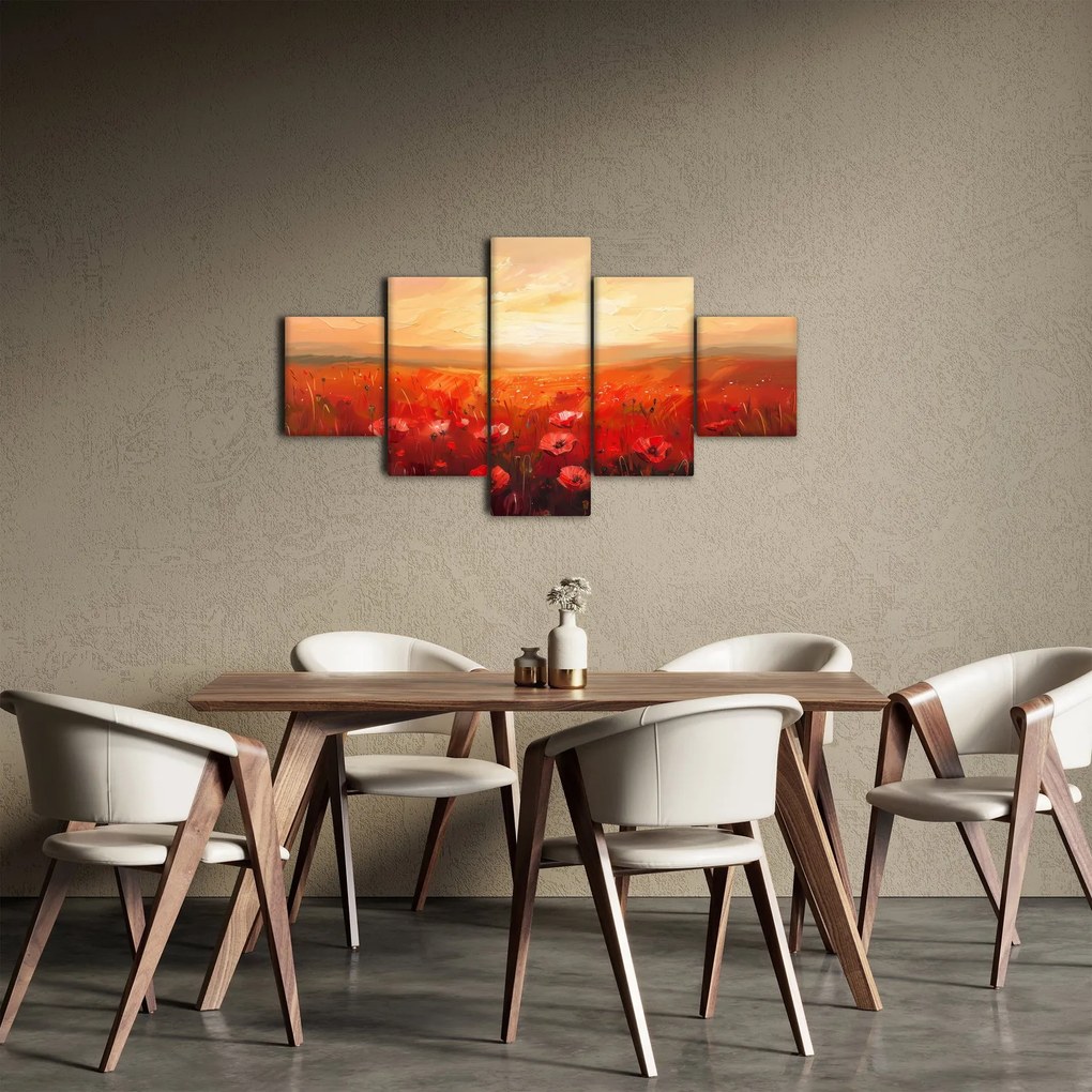 Obraz - Pole maków (125x70 cm)