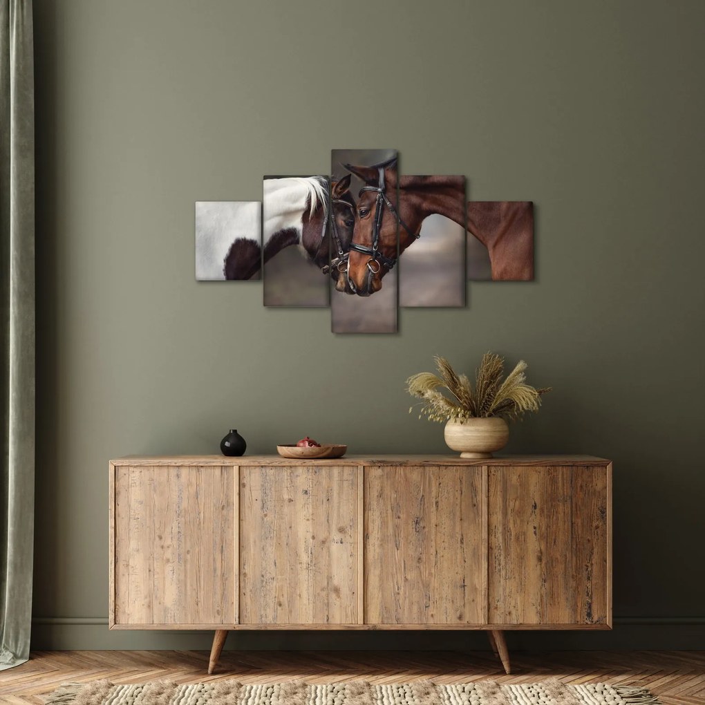Obraz - Zakochane konie (125x70 cm)