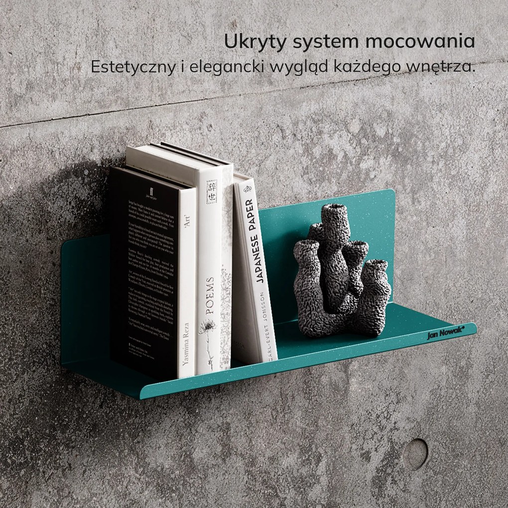 Półka wisząca metalowa morska, 400 mm: JOANNE Modern