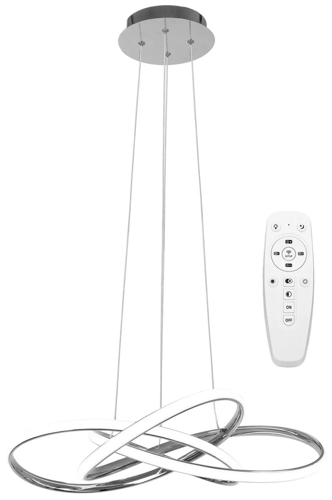 Lampa sufitowa nowoczesna LED + PILOT APP816-CP Node Chrom