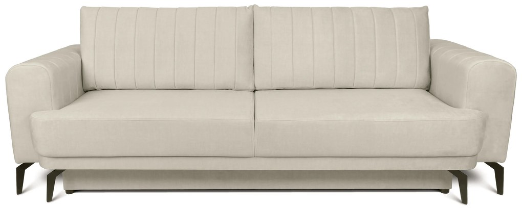 Kanapa Luzano z funkcją spania - kremowy welur Vogue 1