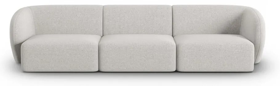 Jasnoszara sofa z tkaniny szenilowej 266 cm Paolo – Milo Casa