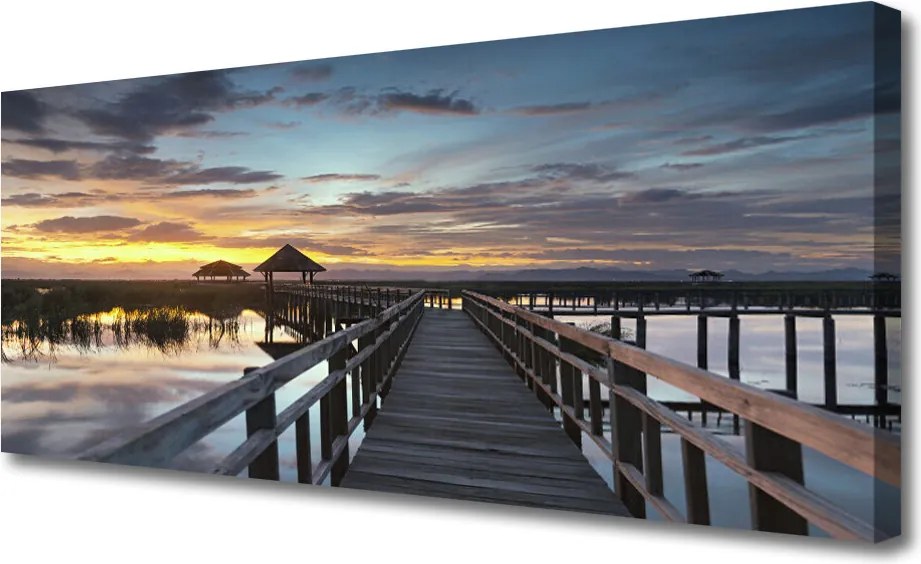 Obraz na płótnie Monumentalny Most nad Rzeką