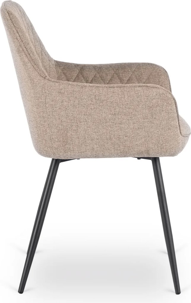 Krzesło Tapicerowane do Jadalni BRESSO 2 Beżowe Nowoczesne Loft