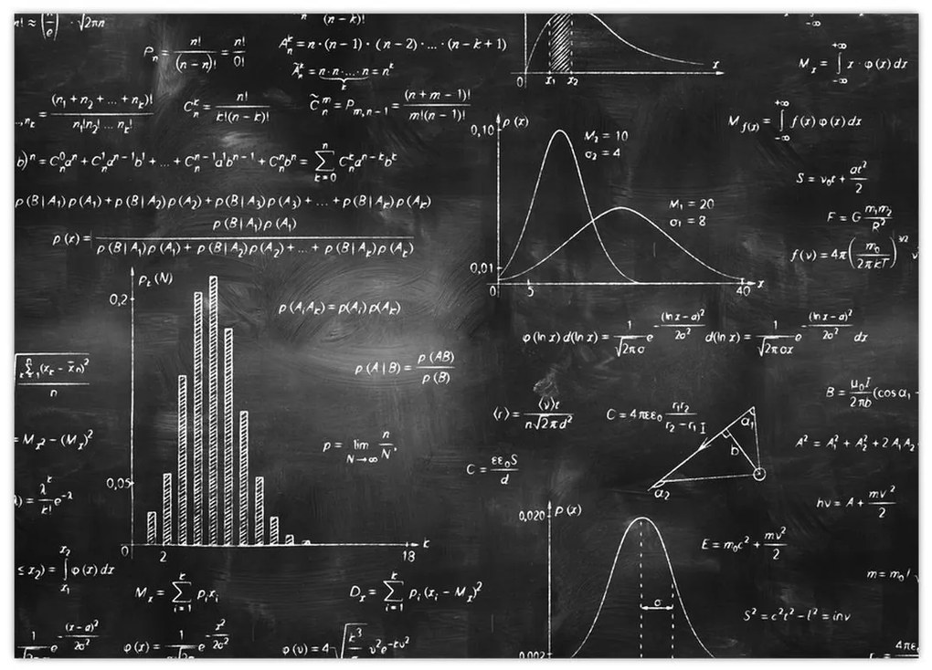 Obraz na szkle - Miłość do liczb (70x50 cm)