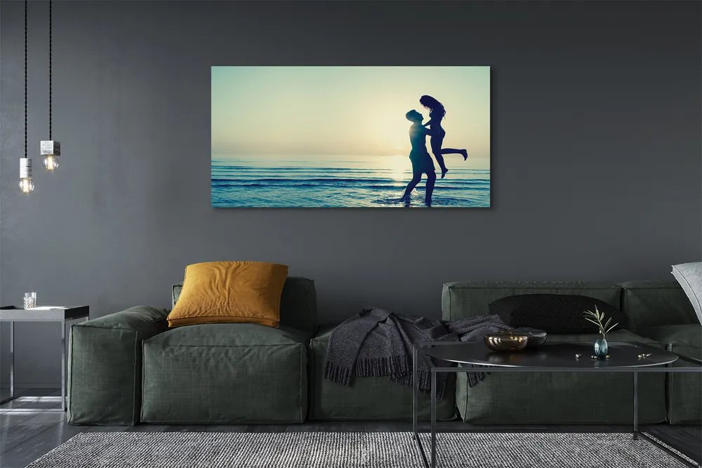 Fotoobraz na płótnie Ludzie nad Morzem