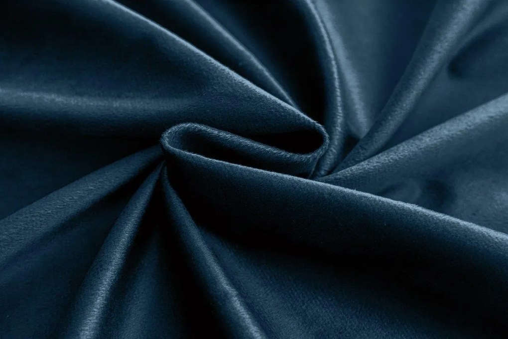 Petrolowa zasłona zaciemniająca VELVET 140x270 cm Zawieszanie: Taśma z wiązaniami