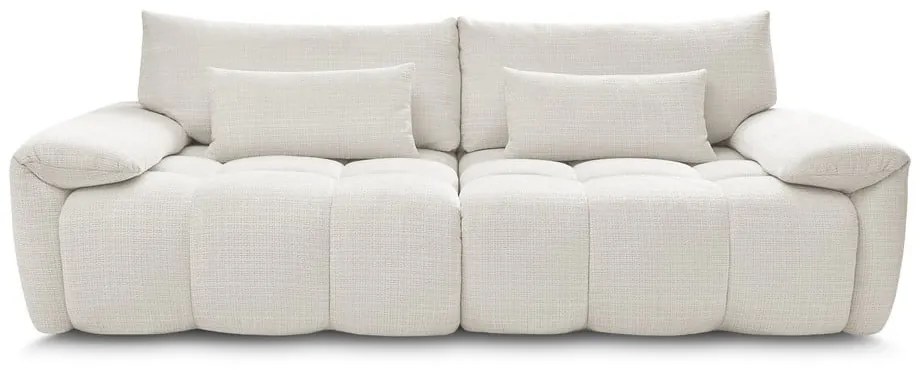 Biała sofa z tkaniny szenilowej 264 cm Ivane – Bobochic Paris