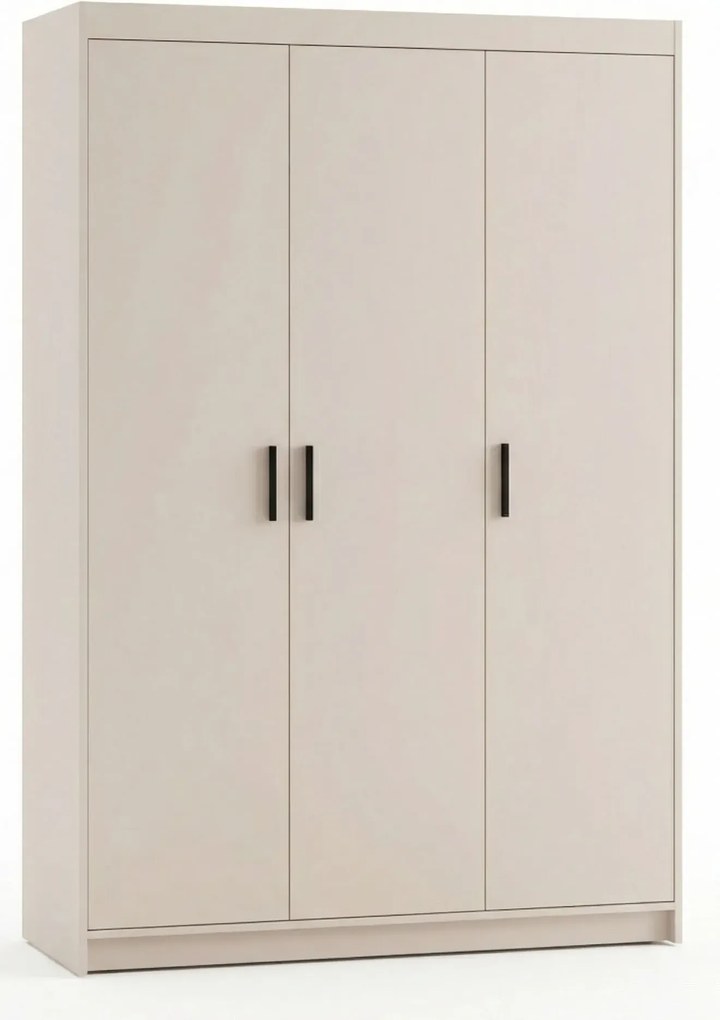 Trzydrzwiowa szafa do przechowywania piaskowy beż S6-H66
