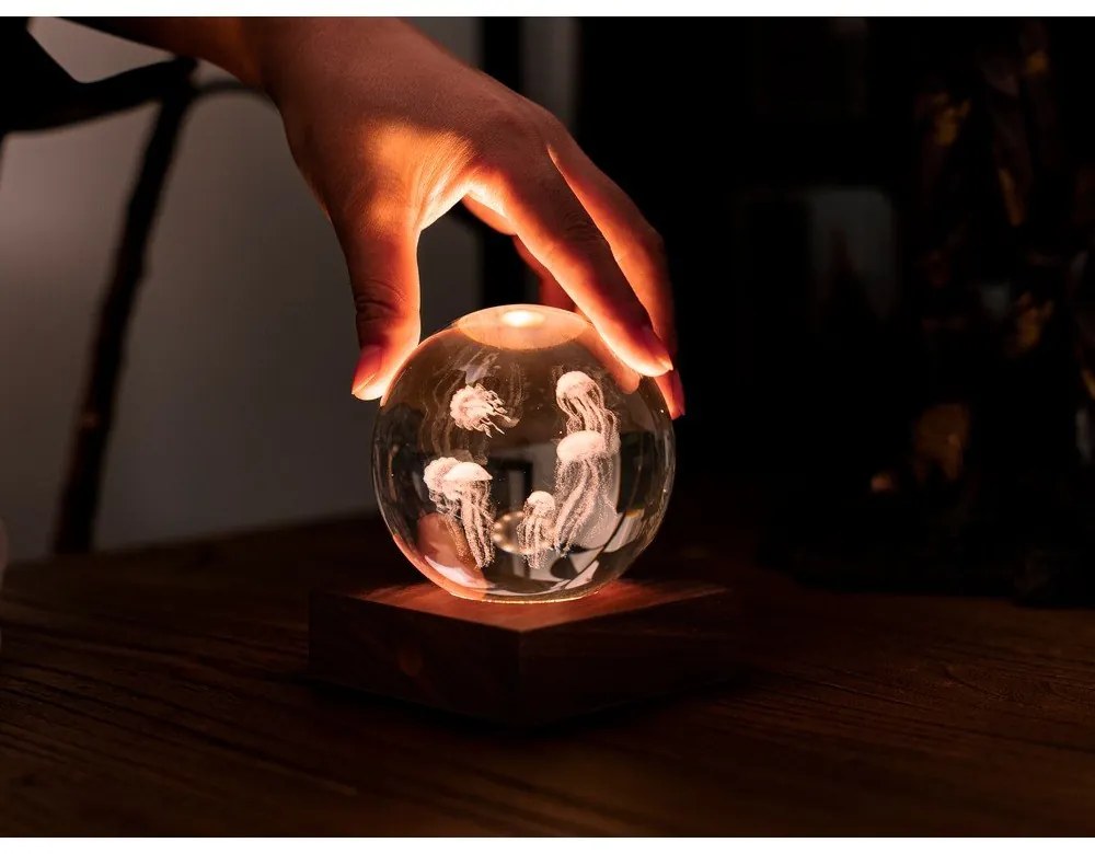 Ciemnobrązowa dekoracja świetlna na USB Amber – Gingko