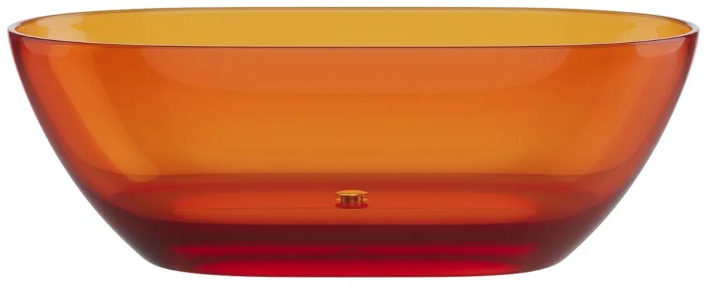 Wanna wolnostojąca przezroczysta - 292 l - 160 x 72 x 56 cm - Pomarańczowy - Żywica - SPAVO