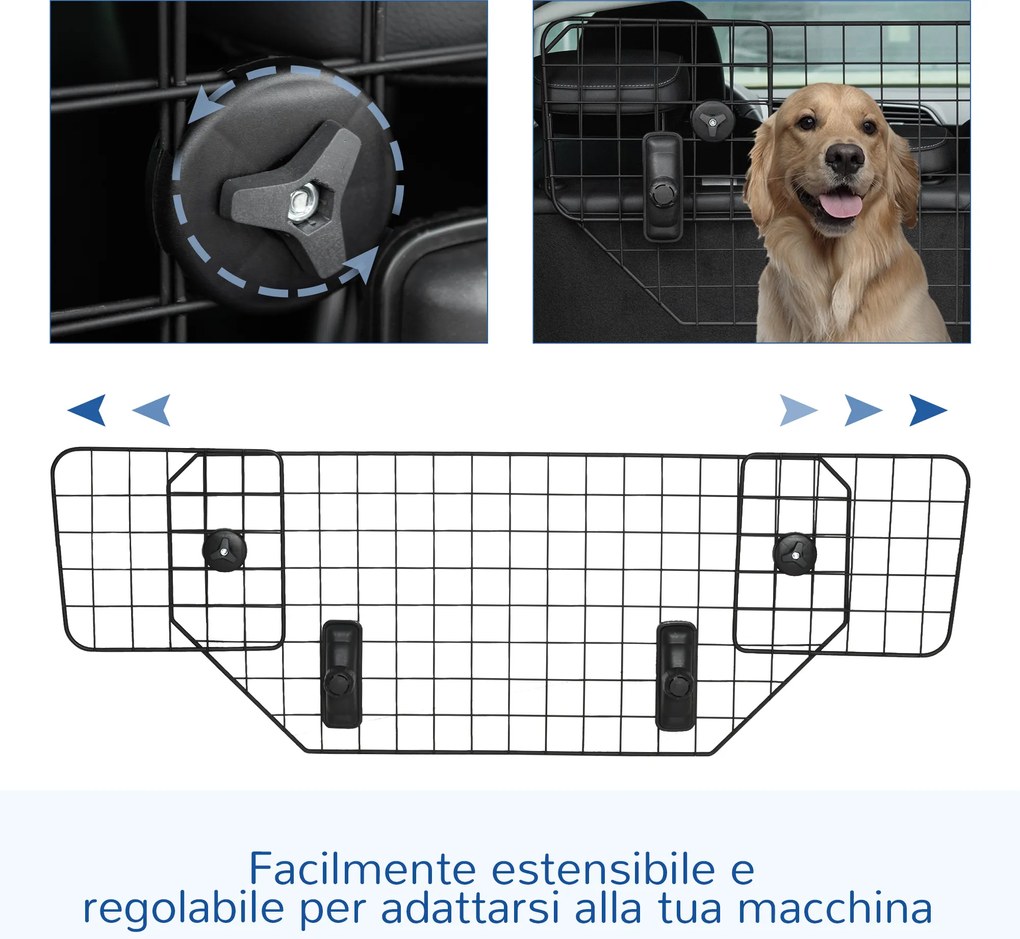 PawHut Bramka Bezpieczeństwa dla Psa Regulowana Osłona 90-120cm Wysoka 405cm Metalowa Czarna | Aosom PL