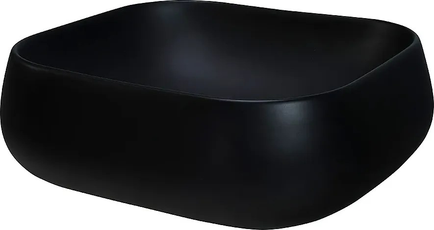 Czarna kwadratowa umywalka nablatowa F7-F11