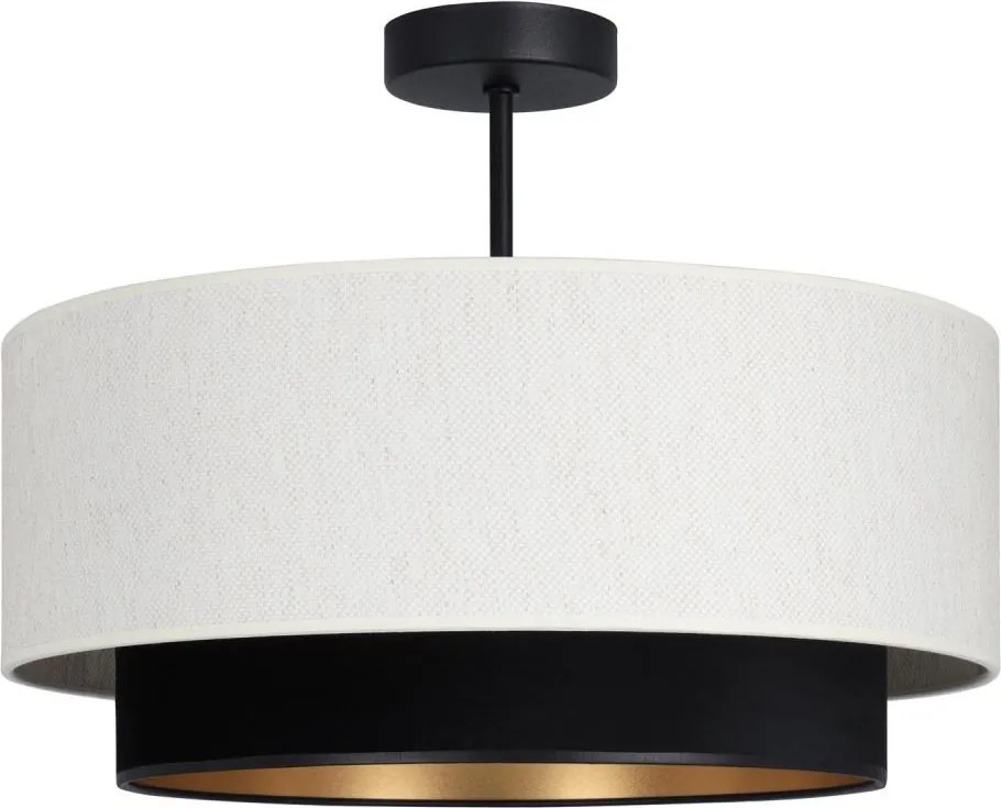 Przysufitowy żyrandol NATIA 1xE27/60W/230V śr. 45 cm biały/czarny