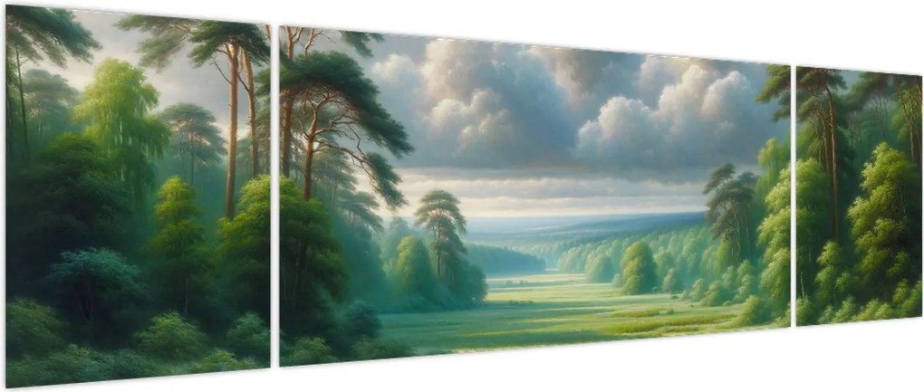 Obraz - Zielony krajobraz (170x50 cm)