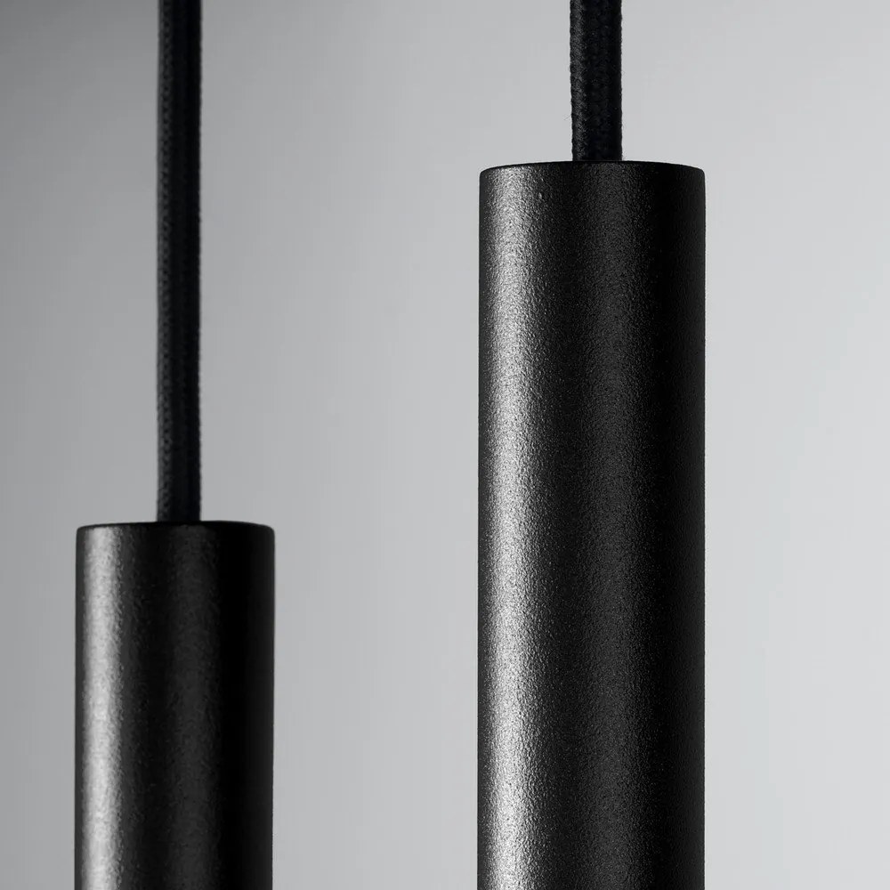 Czarna metalowa lampa wisząca ø 15 cm Fideus – Sollux