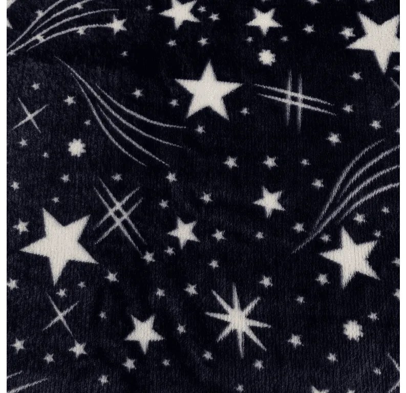 PrzytulneMieszkanie.pl PrzytulneMieszkanie.pl Pościel z mikropluszu STARLIGHT ciemnoniebieska Rozmiar pościeli: 80 x 80 cm | 135 x 200 cm