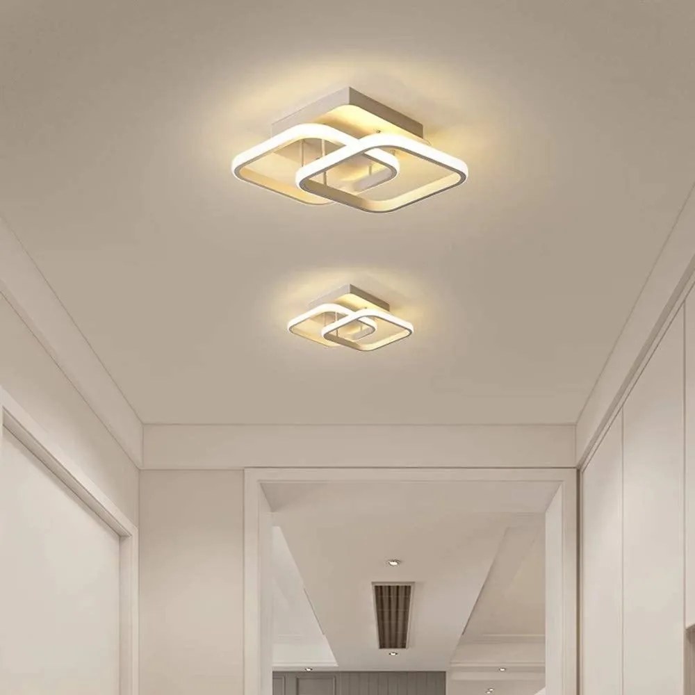Plafon lampa LED sufitowa kwadrat metalowa AT66-2SL-Biała