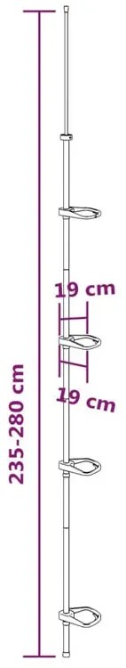 Teleskopowa narożna półka pod prysznic F7-A59