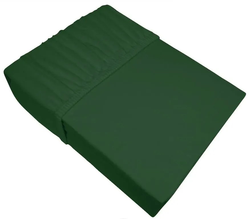 Prześcieradło z gumką Jersey Bielbaw 120x200 butelkowa zieleń 160 g/m2 Premium GRENO