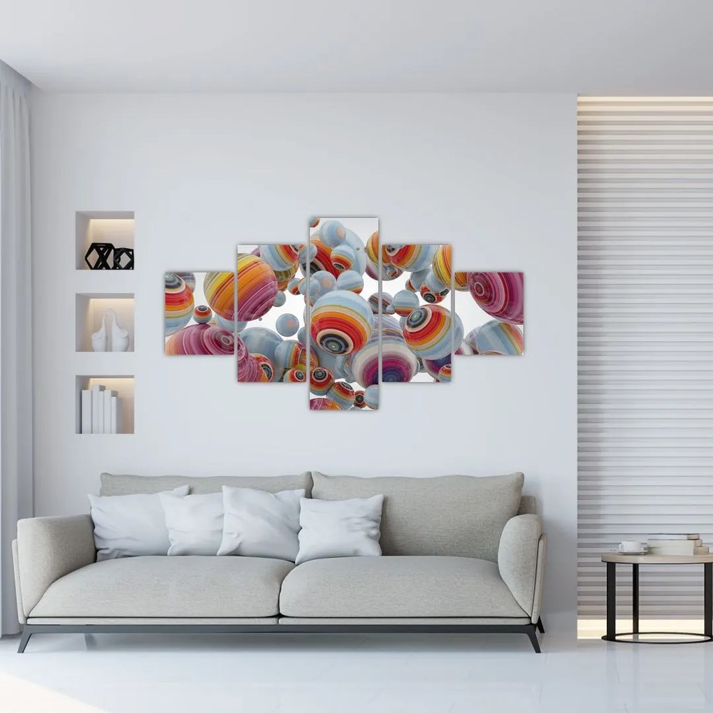 Obraz malowanych kulek (125x70 cm)