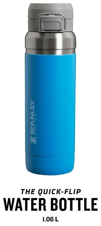 Niebieska butelka termiczna ze stali nierdzewnej 1,06 l QUICK FLIP Azure – Stanley