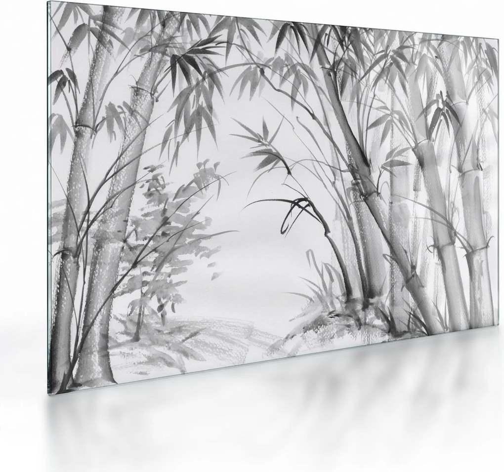 Obraz na szkle - Las bambusowy (70x50 cm)