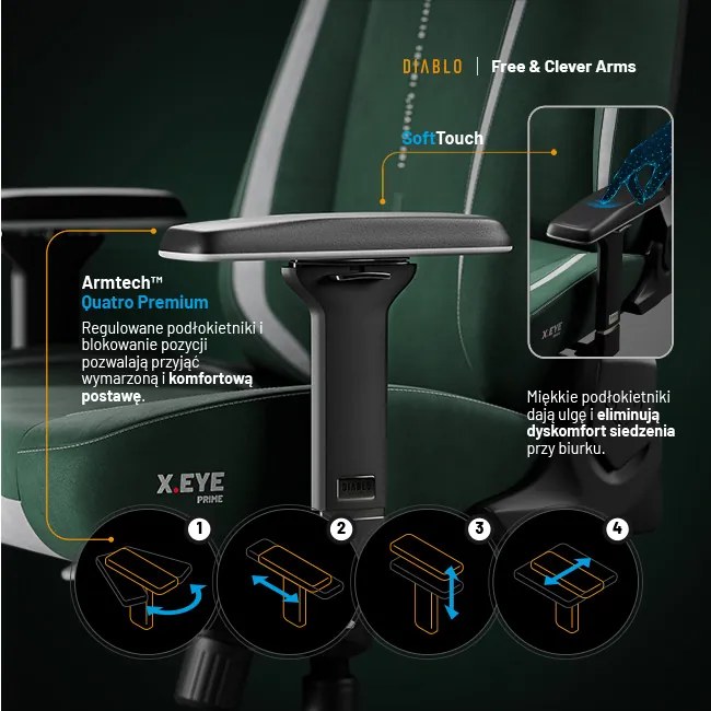 Fotel Diablo X.Eye Prime Forest Green Normal Size