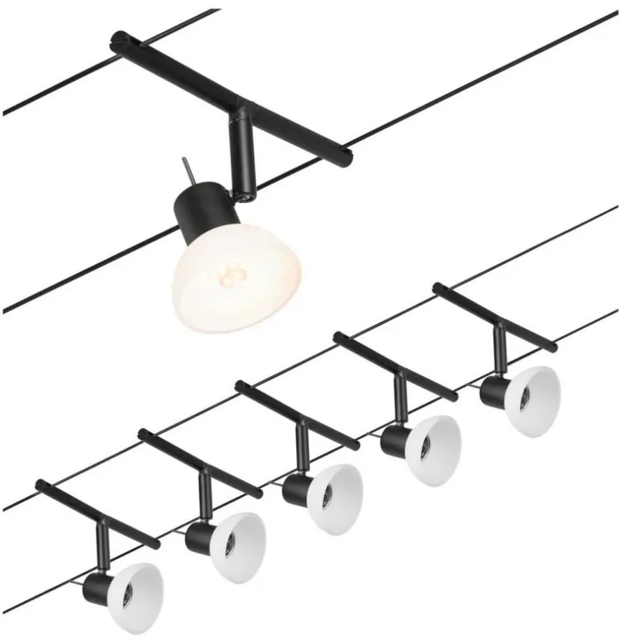 Paulmann 94450 - Zestaw 5x GU5,3/10W reflektor SHEELA 230V czarny