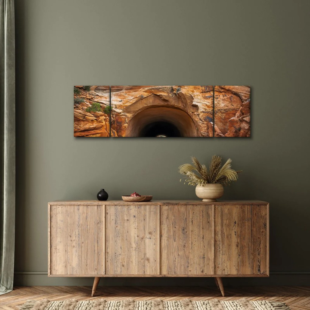 Obraz - tunel w skale (170x50 cm)