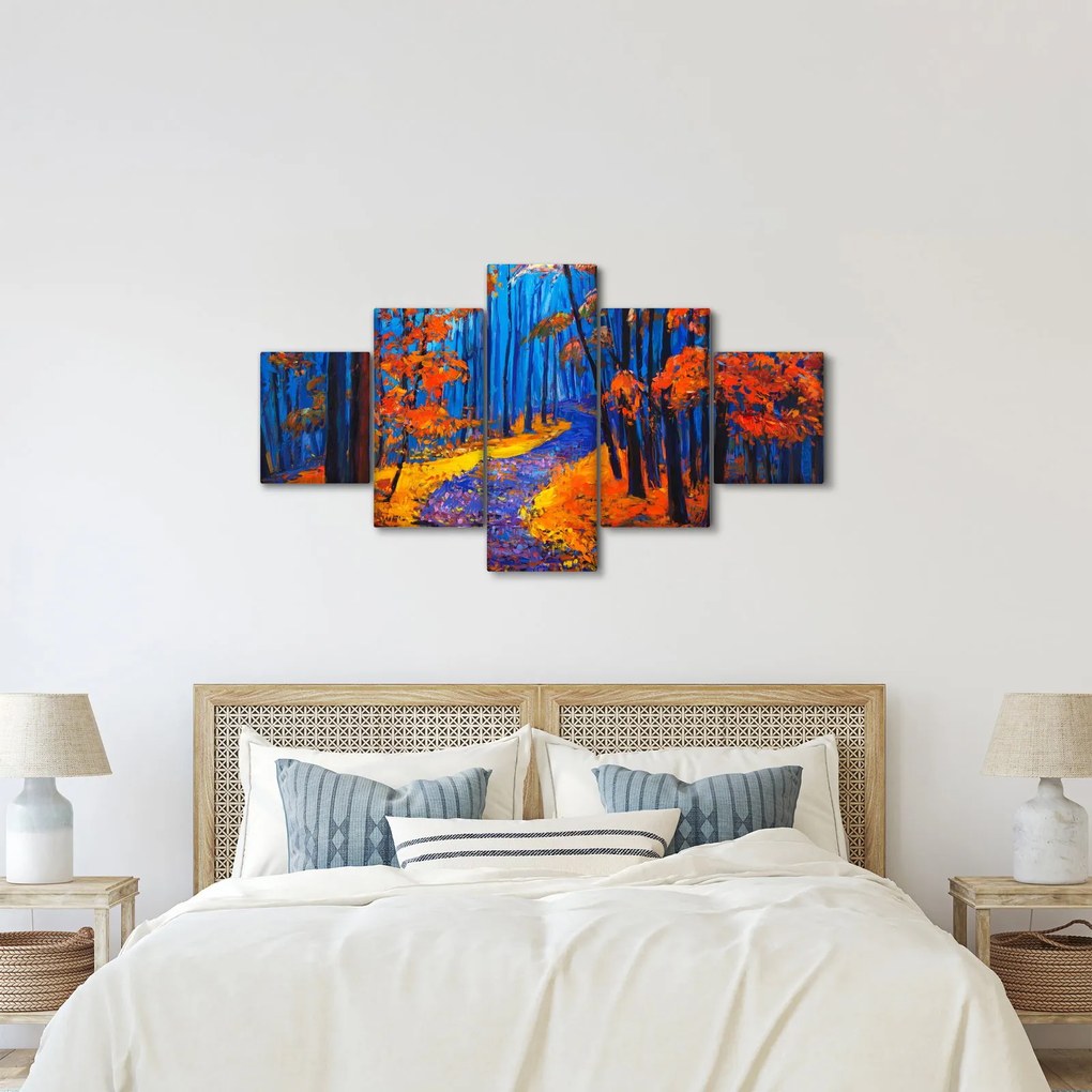 Obraz jesiennego lasu (125x70 cm)