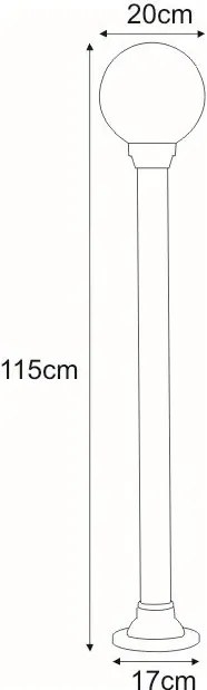 Klasyczna lampa ogrodowa słupek S1-N48