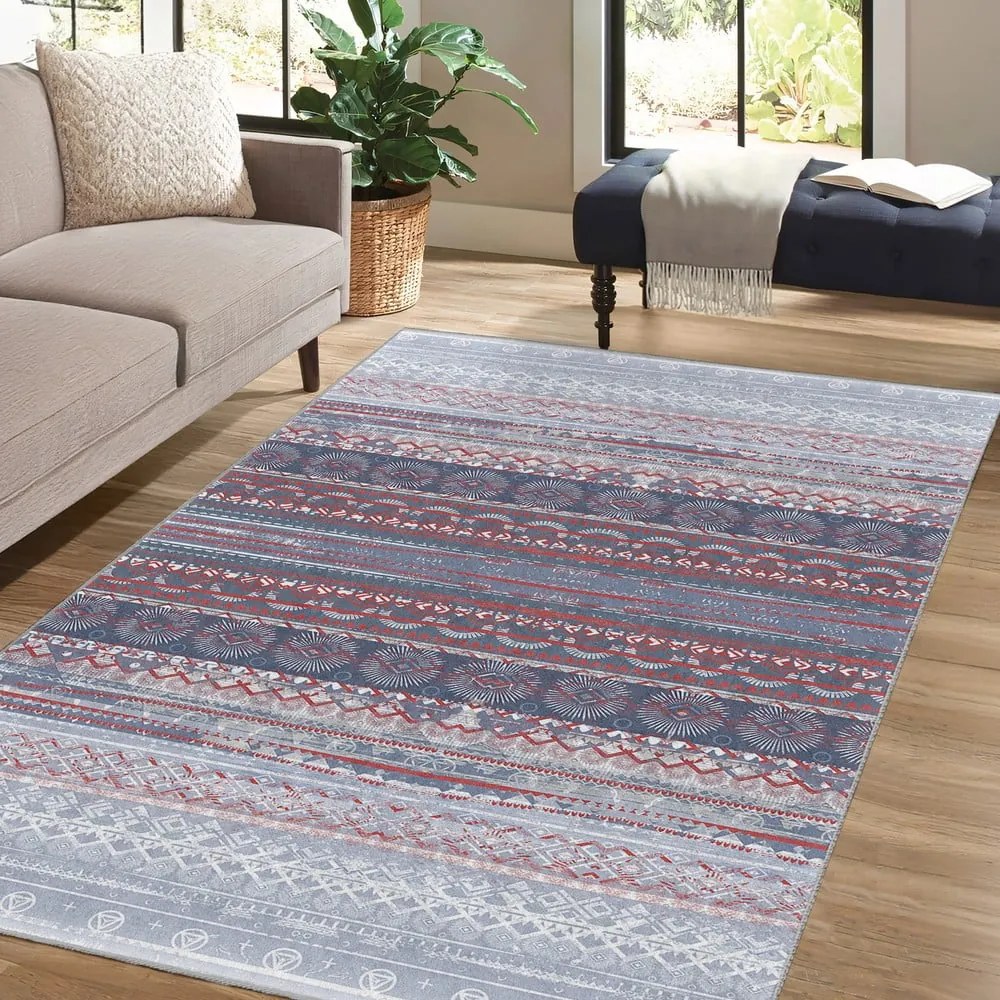 Fioletowo-szary dywan odpowiedni do prania 160x230 cm Vintage Stripe – Mila Home
