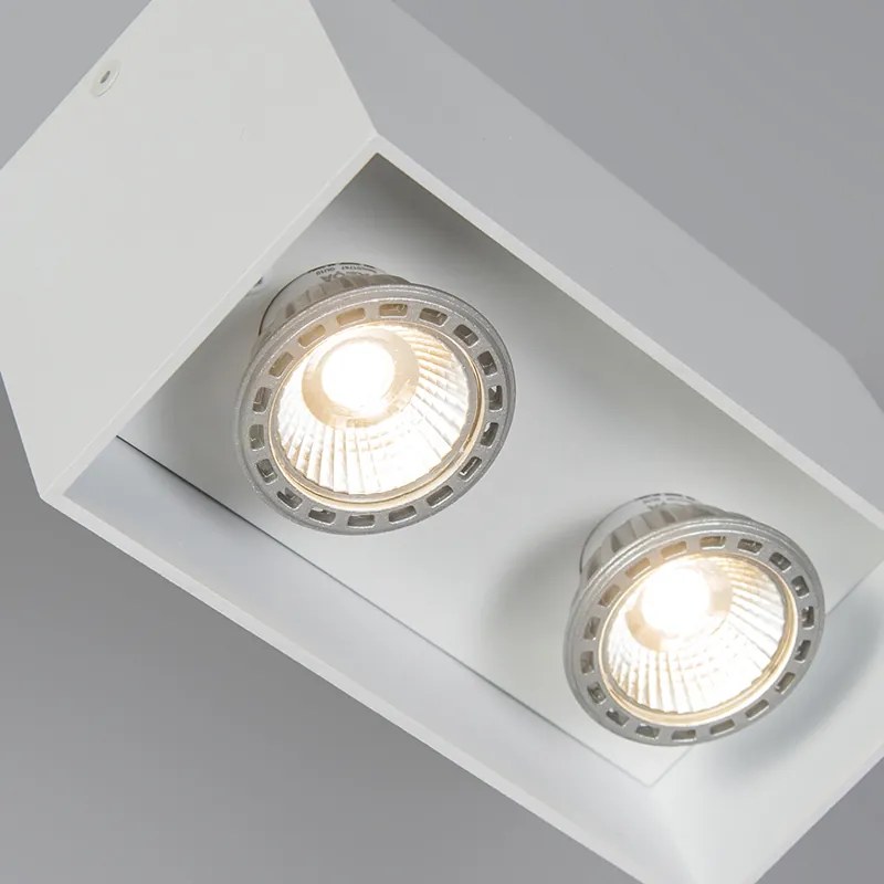 Designowy reflektor biały - Qubo 2 Nowoczesny Oswietlenie wewnetrzne