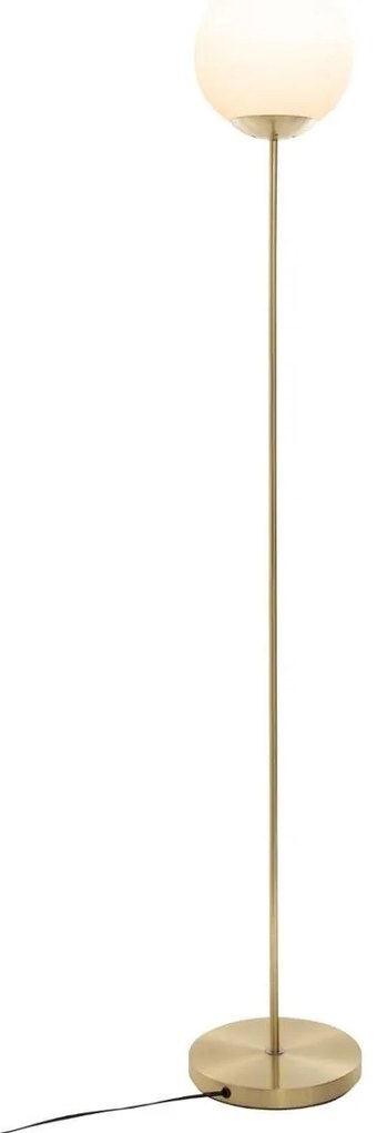 Lampa stojąca z okrągłym kloszem, metalowa, 134 cm