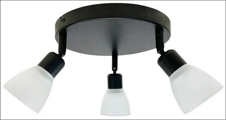 Loftowa lampa sufitowa na dysku czarny + biały - Z070-Hermina
